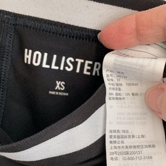 Hollister Black Cropped Leggings XS Y2K Retro Classic Workout - Picture 5 of 6